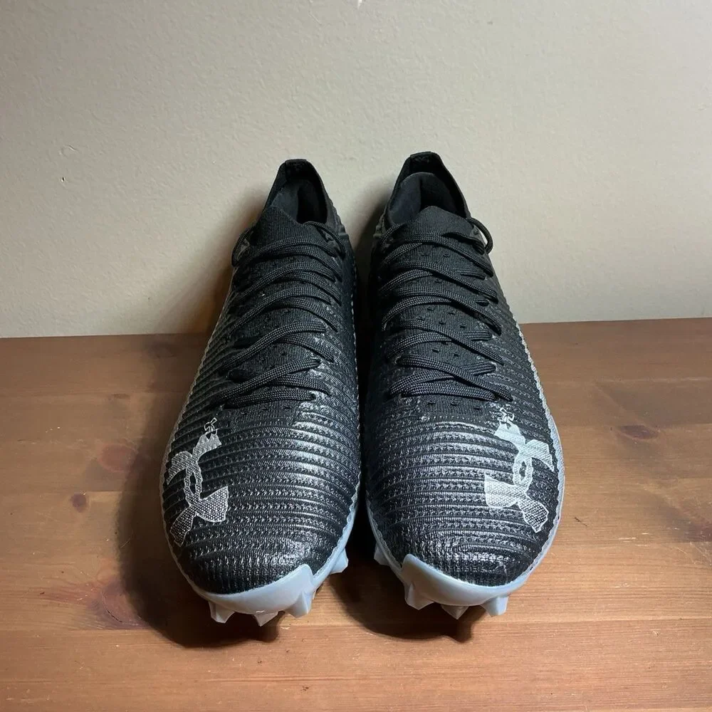 Under Armour Blur Pro Black Silver Football Cleats Men’s Size 9.5 3028220-003